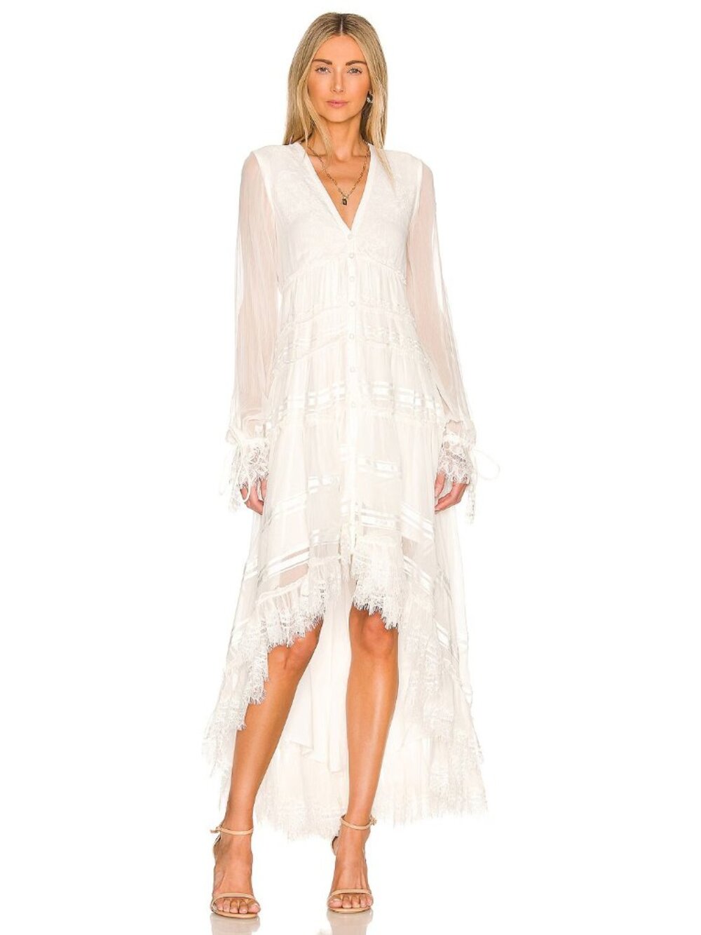 ROCOCO SAND High Low Long Dress in White